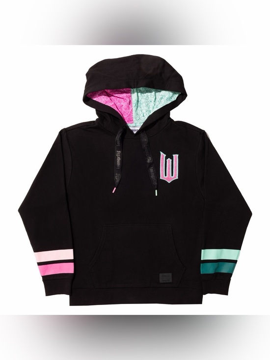 Loungefly Tops - Wicked Black Hoodie with Pink & Mint Hood Lining